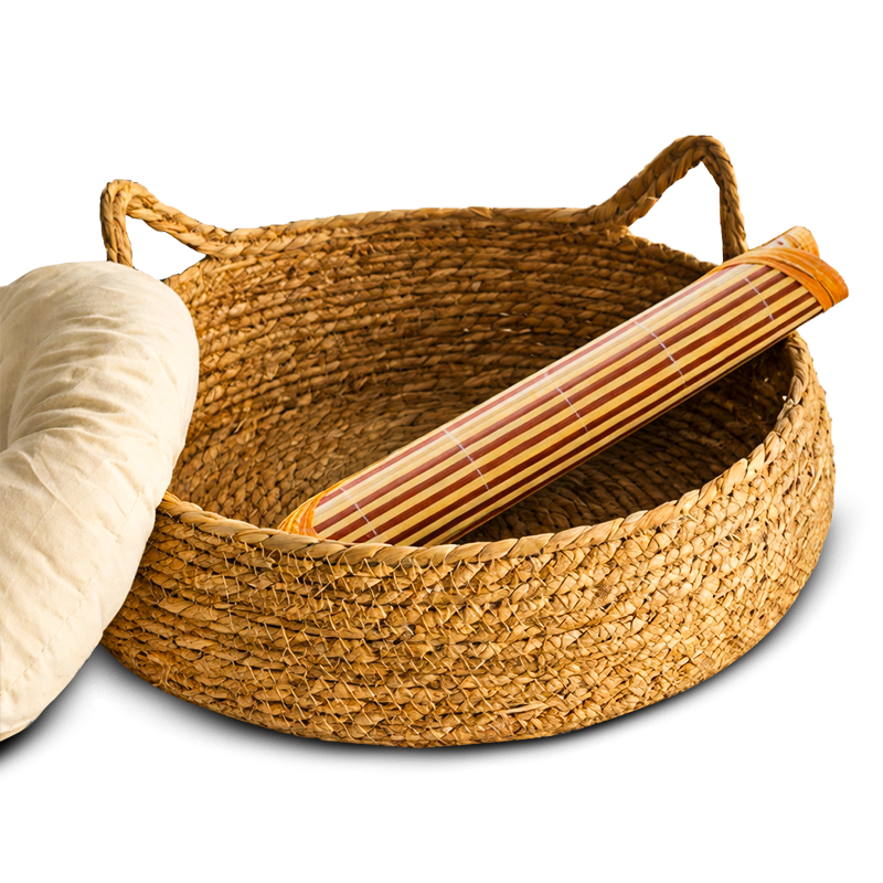 Natural Woven Basket Bed