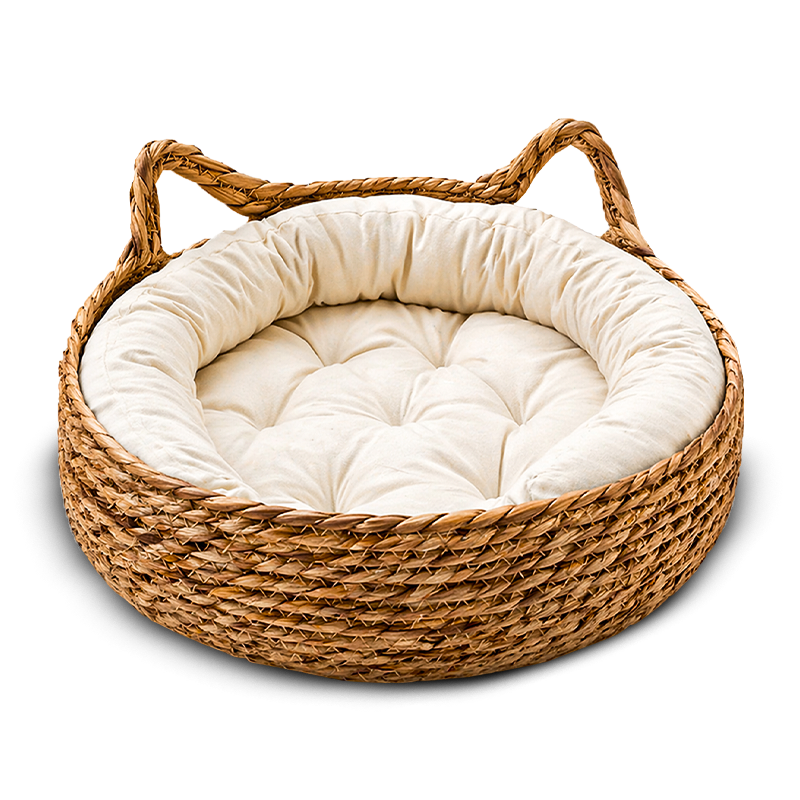 Natural Woven Basket Bed