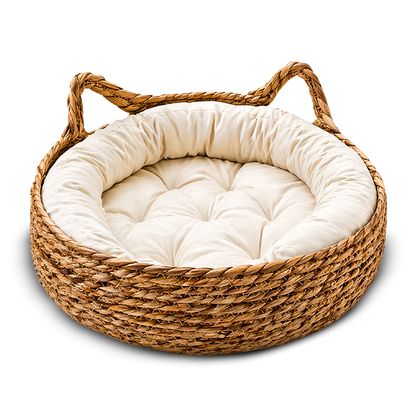 Natural Woven Basket Bed