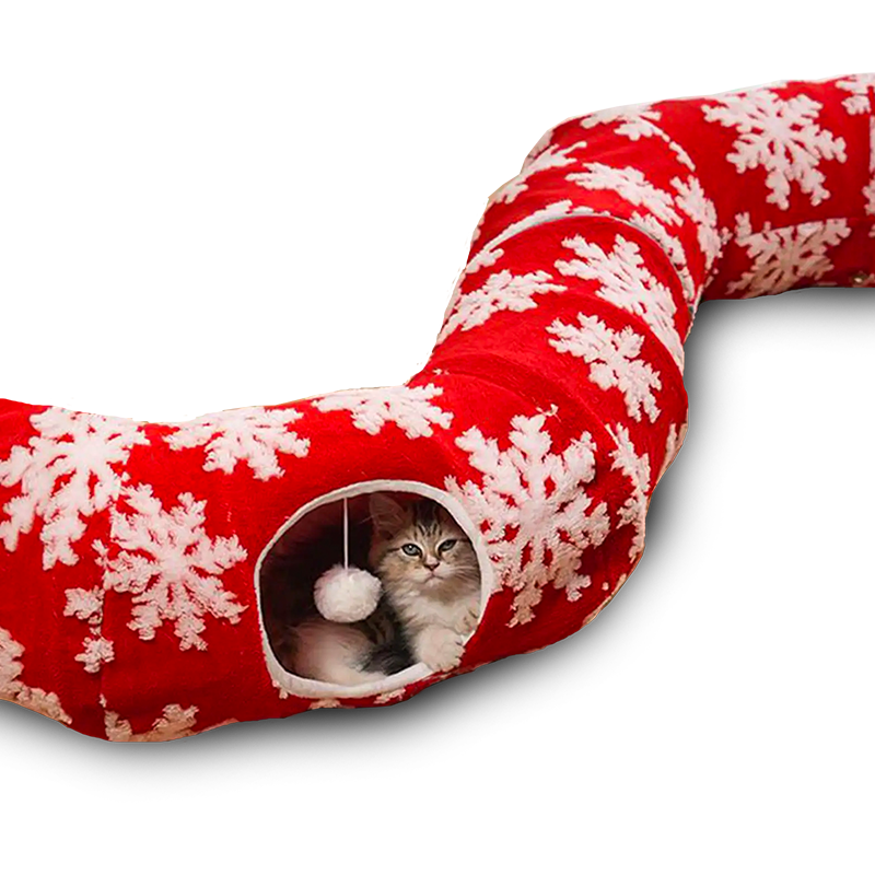 Christmas Cat Tunnel & Nest