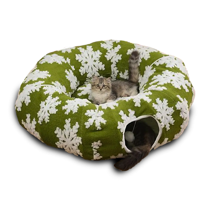 Christmas Cat Tunnel & Nest