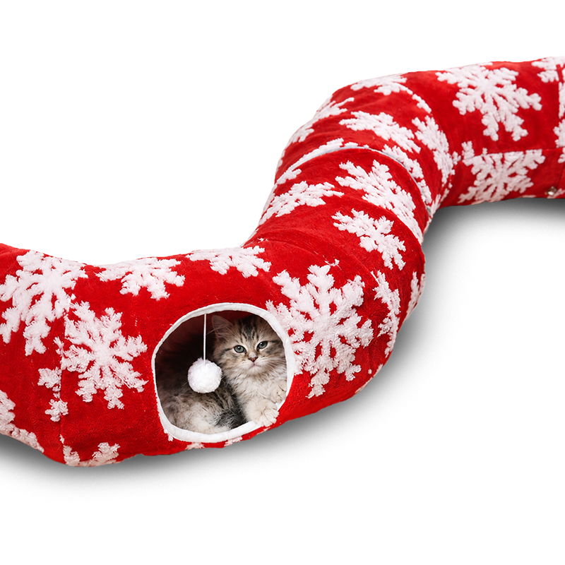 Christmas Cat Tunnel & Nest